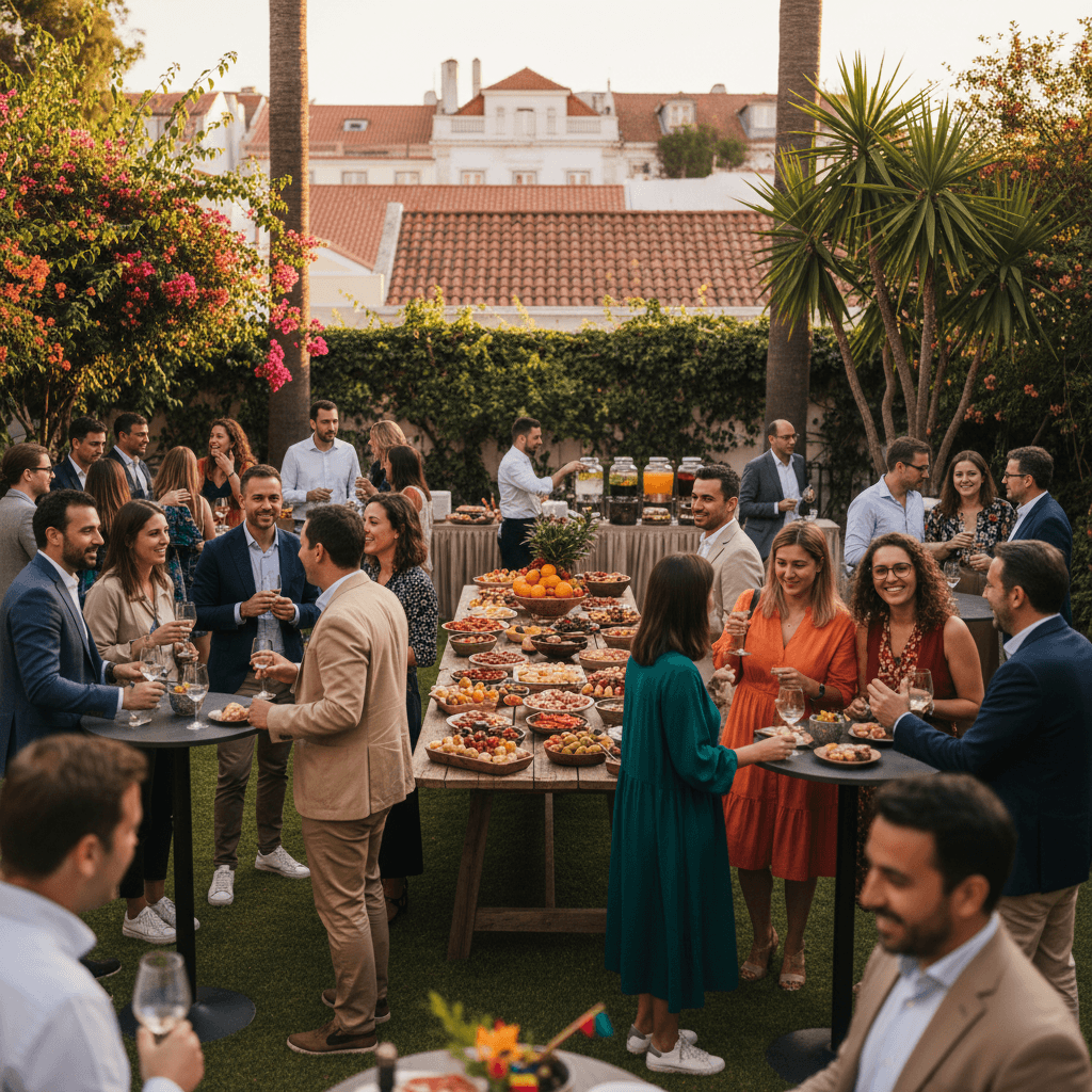 Outdoor team gathering with Platter Lisboa catering in Lisbon