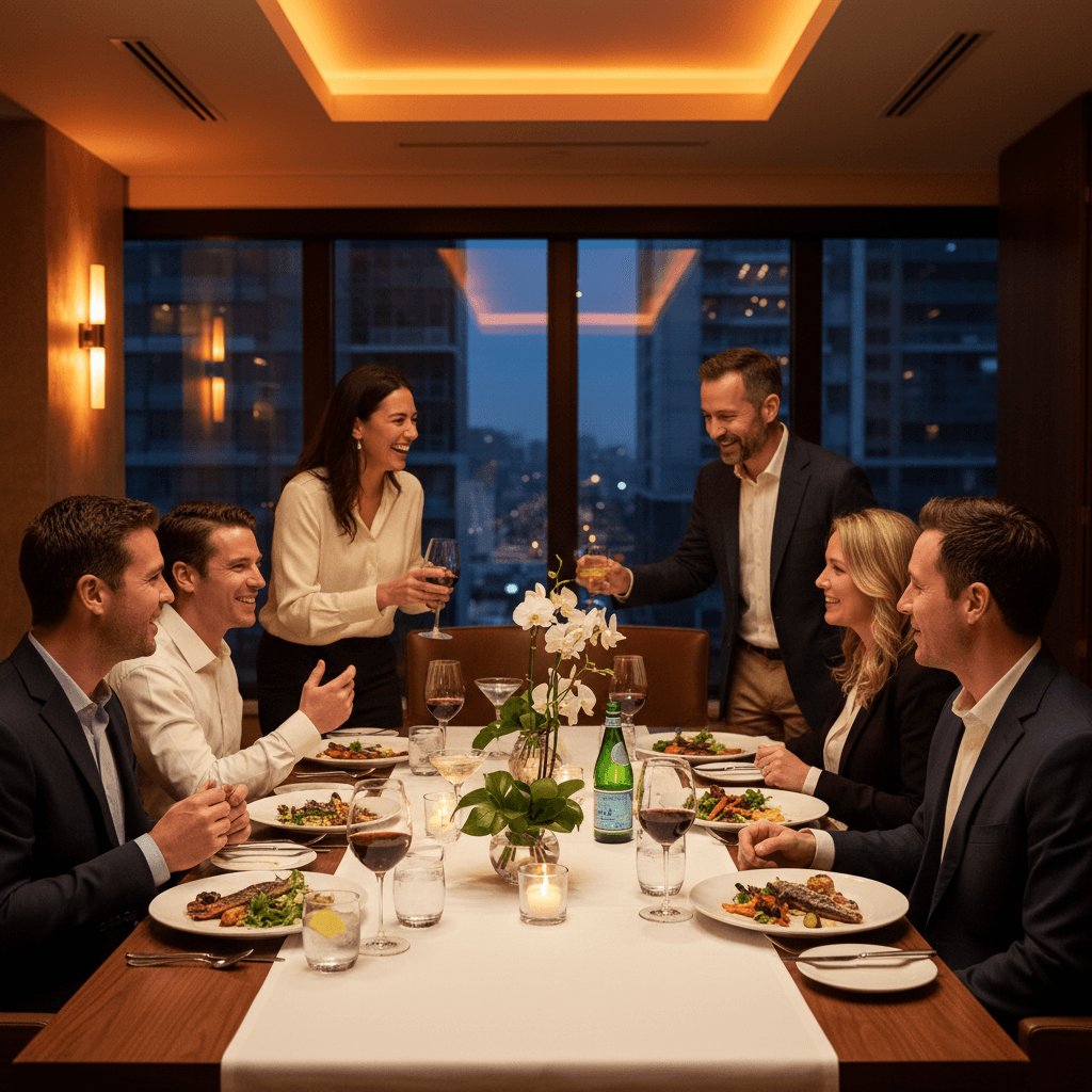 Team lunch celebration catered by Platter Lisboa